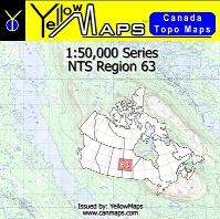 NTS Region 63 - 1:50,000 Series - YellowMaps Canada Topo Maps
