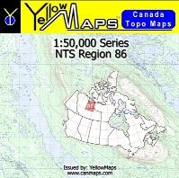NTS Region 86 - 1:50,000 Series - YellowMaps Canada Topo Maps
