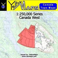 Canada West - 1:250,000 Series - YellowMaps Canada Topo Maps