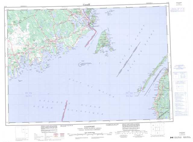Purchase Eastport Topographic Map 021B at 1:250,000 scale