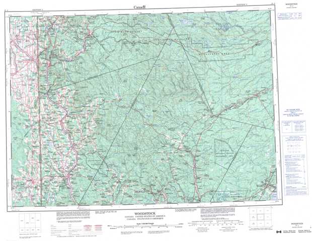 Purchase Woodstock Topographic Map 021J at 1:250,000 scale