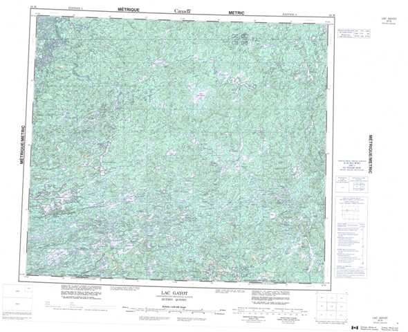 Purchase Lac Gayot Topographic Map 023M at 1:250,000 scale