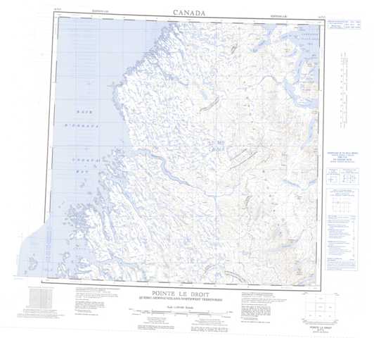 Purchase Pointe Le Droit Topographic Map 024P at 1:250,000 scale