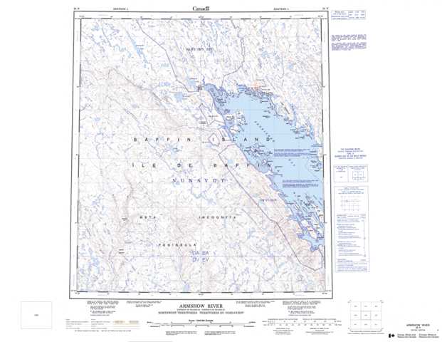 Purchase Armshow River Topographic Map 025N at 1:250,000 scale
