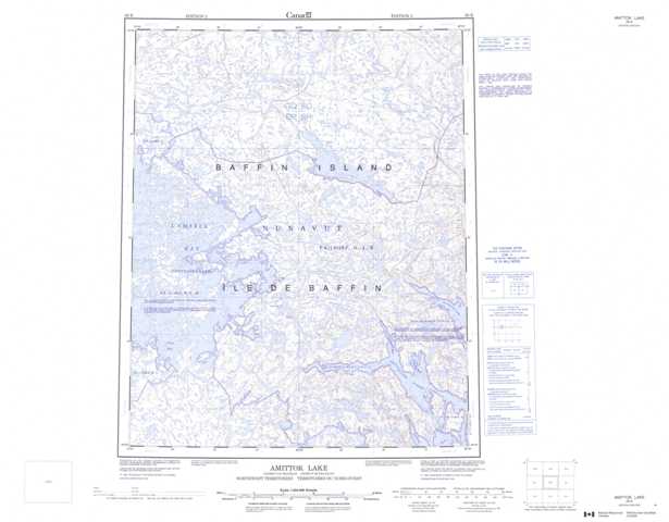 Purchase Amittok Lake Topographic Map 026K at 1:250,000 scale