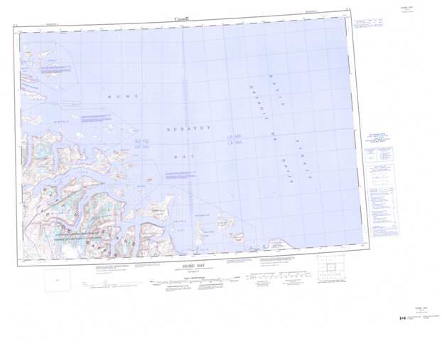 Purchase Home Bay Topographic Map 027A at 1:250,000 scale