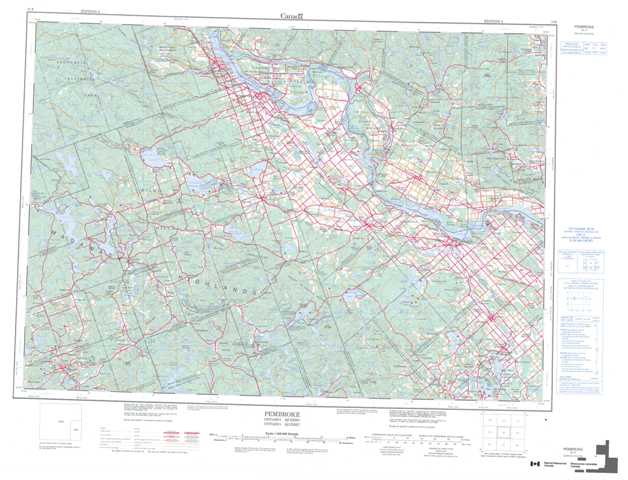 Purchase Pembroke Topographic Map 031F at 1:250,000 scale