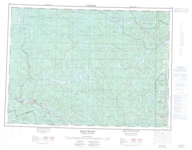 Purchase Deep River Topographic Map 031K at 1:250,000 scale