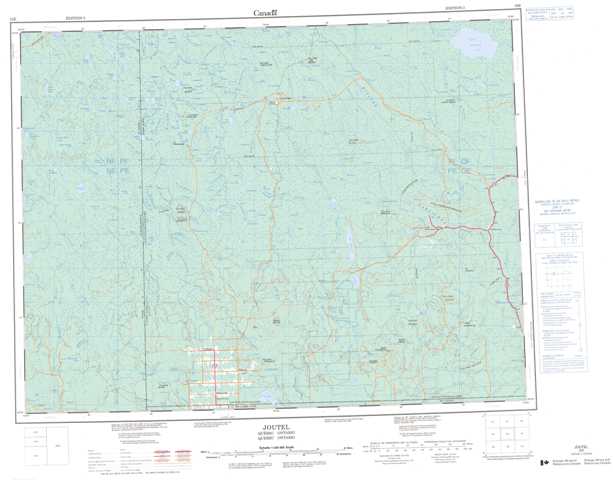 Purchase Joutel Topographic Map 032E at 1:250,000 scale