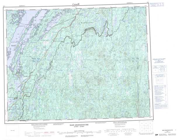 Purchase Baie Abatagouche Topographic Map 032I at 1:250,000 scale