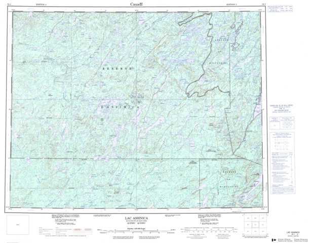 Purchase Lac Assinica Topographic Map 032J at 1:250,000 scale