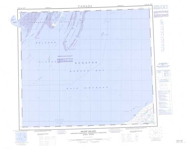 Purchase Snape Island Topographic Map 033M at 1:250,000 scale