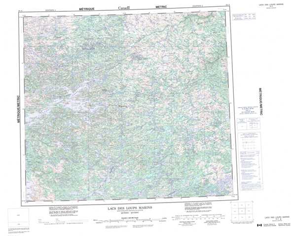 Purchase Lac Des Loups Marins Topographic Map 034A at 1:250,000 scale
