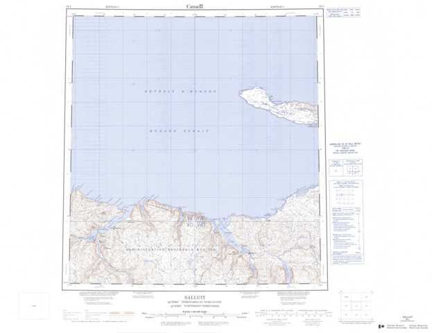 Purchase Salluit Topographic Map 035J at 1:250,000 scale