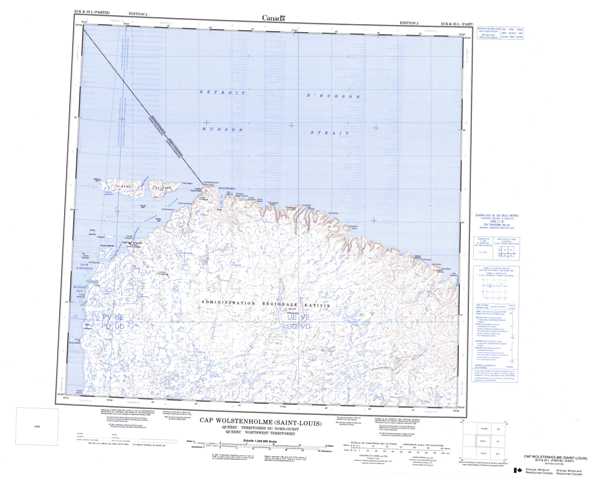 Purchase Cap Wolstenholme (Saint-Louis) Topographic Map 035K at 1:250,000 scale