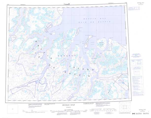 Purchase Buchan Gulf Topographic Map 037H at 1:250,000 scale