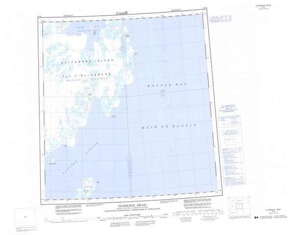 Purchase Clarence Head Topographic Map 039B at 1:250,000 scale