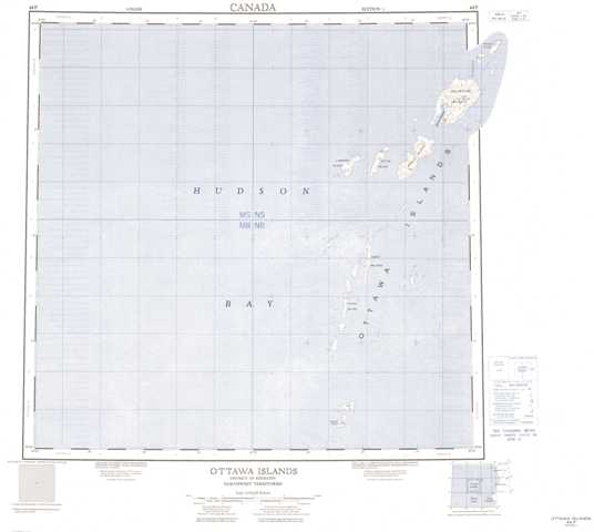 Purchase Ottawa Islands Topographic Map 044P at 1:250,000 scale