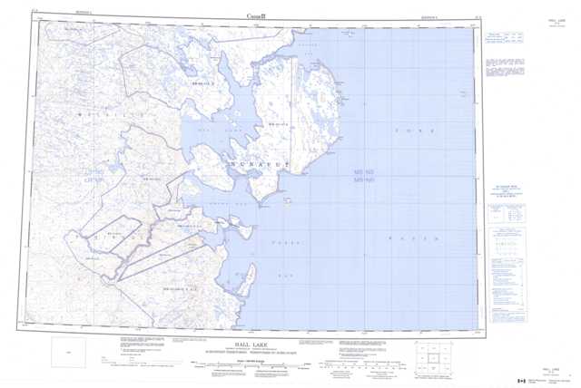 Purchase Hall Lake Topographic Map 047A at 1:250,000 scale