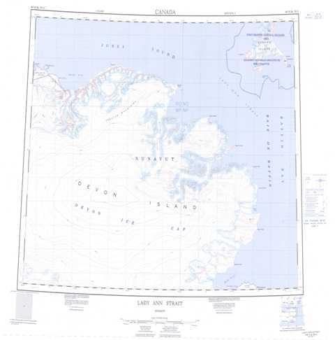 Purchase Lady Ann Strait Topographic Map 048H at 1:250,000 scale