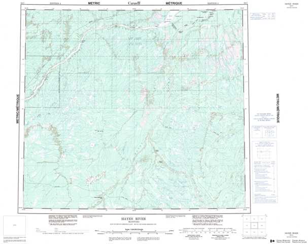 Purchase Hayes River Topographic Map 054C at 1:250,000 scale
