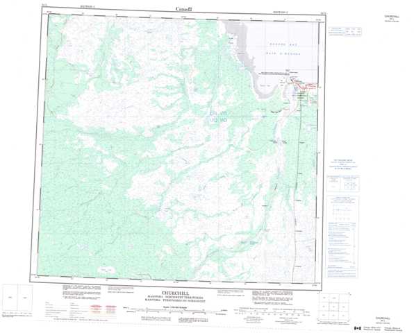 Purchase Churchill Topographic Map 054L at 1:250,000 scale
