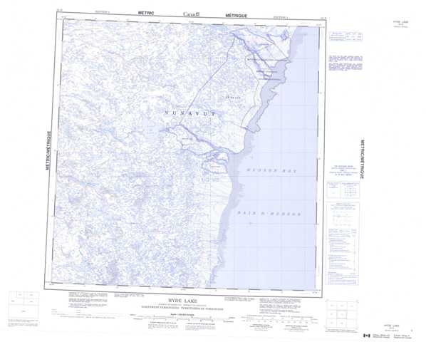 Purchase Hyde Lake Topographic Map 055D at 1:250,000 scale