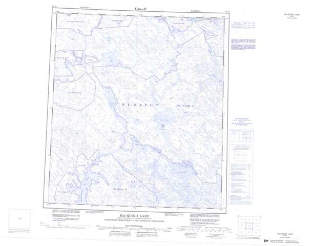 Purchase Macquoid Lake Topographic Map 055M at 1:250,000 scale