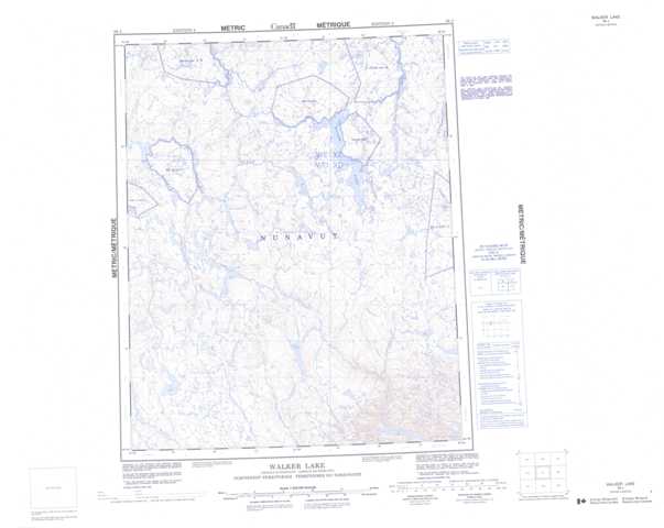 Purchase Walker Lake Topographic Map 056J at 1:250,000 scale
