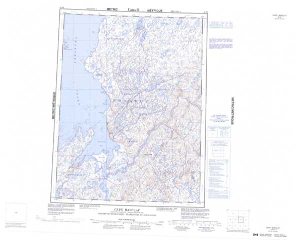 Purchase Cape Barclay Topographic Map 056M at 1:250,000 scale