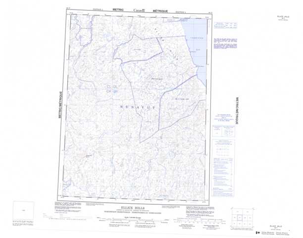 Purchase Ellice Hills Topographic Map 056P at 1:250,000 scale