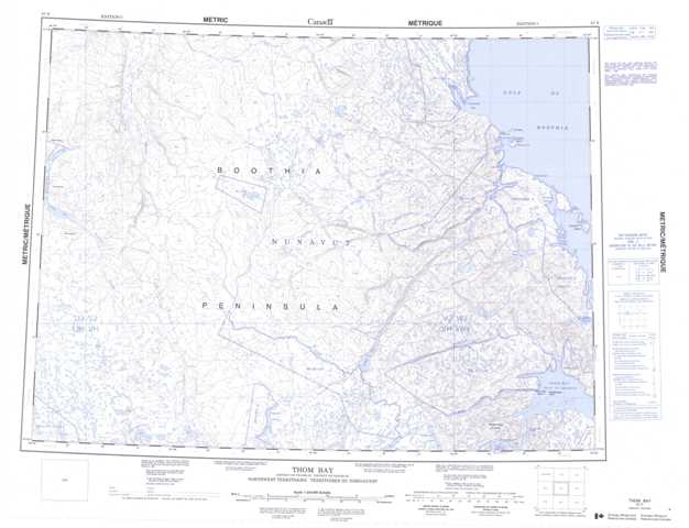 Purchase Thom Bay Topographic Map 057F at 1:250,000 scale