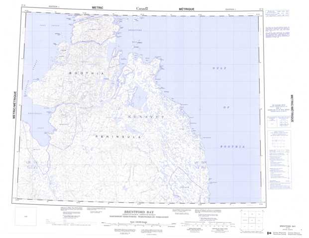 Purchase Brentford Bay Topographic Map 057G at 1:250,000 scale