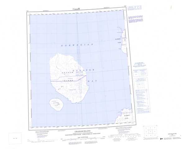 Purchase Graham Island Topographic Map 059D at 1:250,000 scale