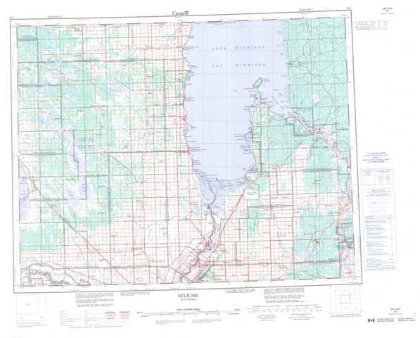 Purchase Selkirk Topographic Map 062I at 1:250,000 scale