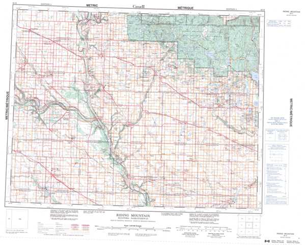 Purchase Riding Mountain Topographic Map 062K at 1:250,000 scale