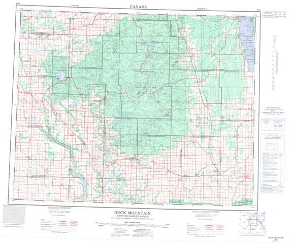 Purchase Duck Mountain Topographic Map 062N at 1:250,000 scale