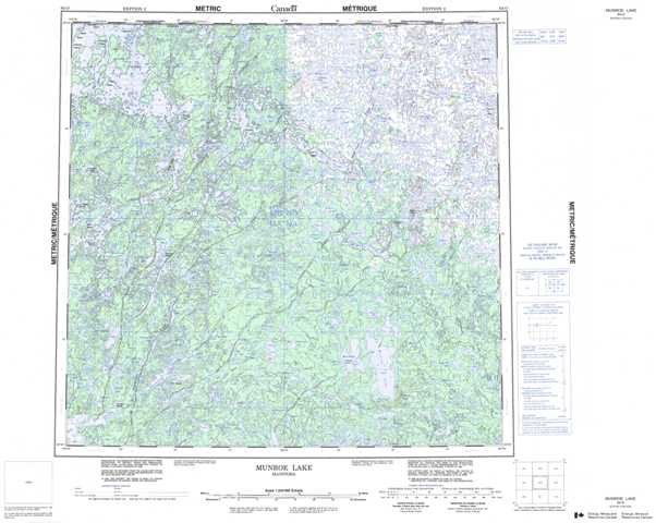 Purchase Munroe Lake Topographic Map 064O at 1:250,000 scale