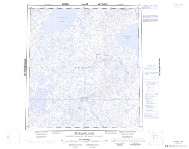 Purchase Tulemalu Lake Topographic Map 065J at 1:250,000 scale