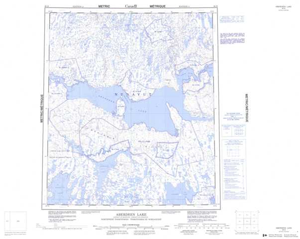 Purchase Aberdeen Lake Topographic Map 066B at 1:250,000 scale