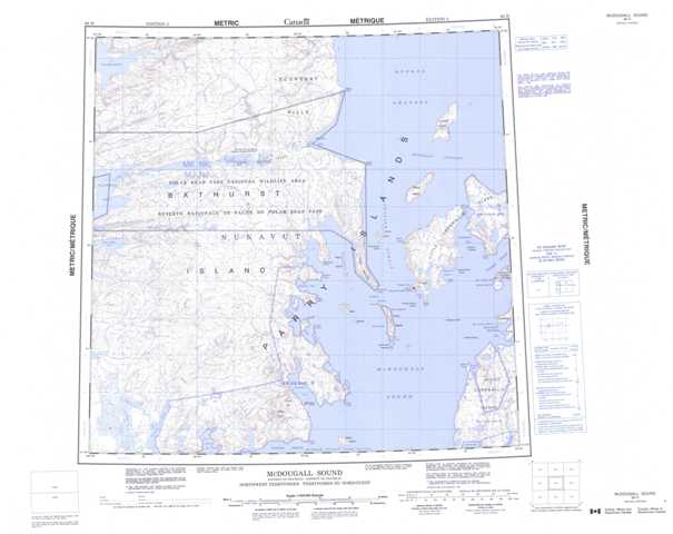 Purchase Mcdougall Sound Topographic Map 068H at 1:250,000 scale