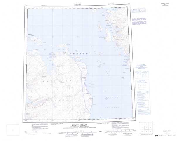 Printable Topographic Map of Penny Strait 069A, NU