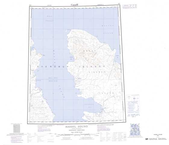 Purchase Hassel Sound Topographic Map 069E at 1:250,000 scale