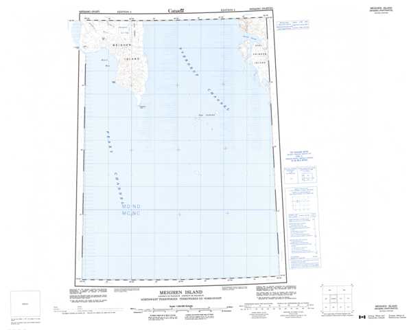 Purchase Meighen Island Topographic Map 069H at 1:250,000 scale