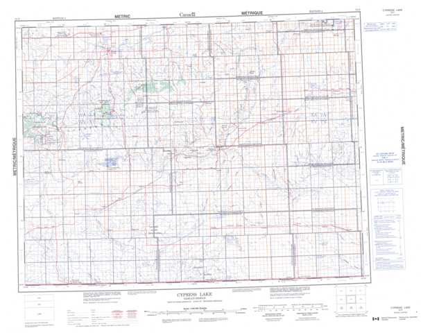 Purchase Cypress Lake Topographic Map 072F at 1:250,000 scale