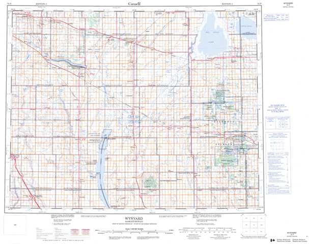 Purchase Wynyard Topographic Map 072P at 1:250,000 scale
