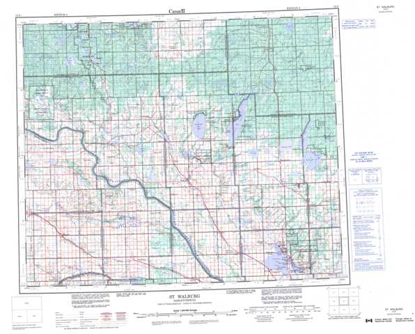 Purchase St Walburg Topographic Map 073F at 1:250,000 scale