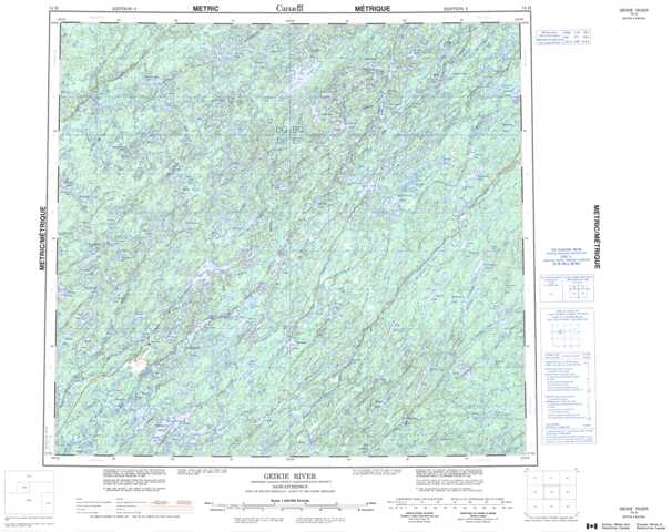 Purchase Geikie River Topographic Map 074H at 1:250,000 scale