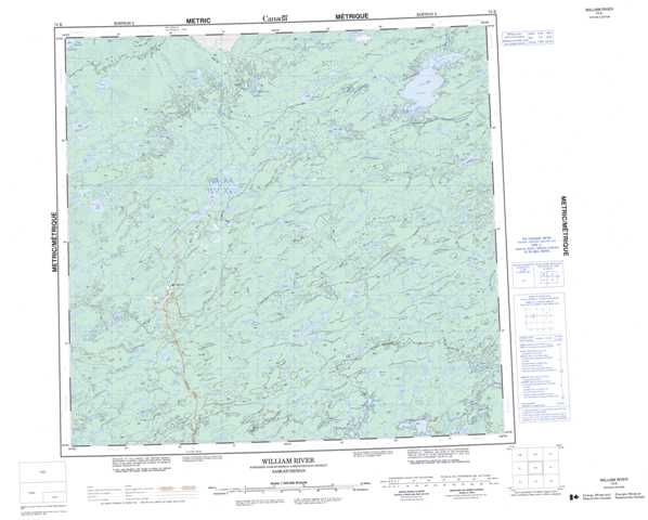 Purchase William River Topographic Map 074K at 1:250,000 scale