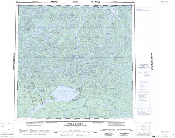 Purchase Stony Rapids Topographic Map 074P at 1:250,000 scale